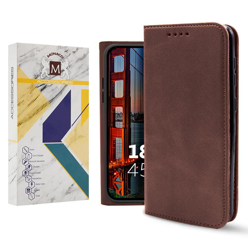 کیف کلاسوری موناکو مدل لوکس مناسب برای گوشی موبایل شیائومی Poco X3 /  X3 Pro /  X3 NFC